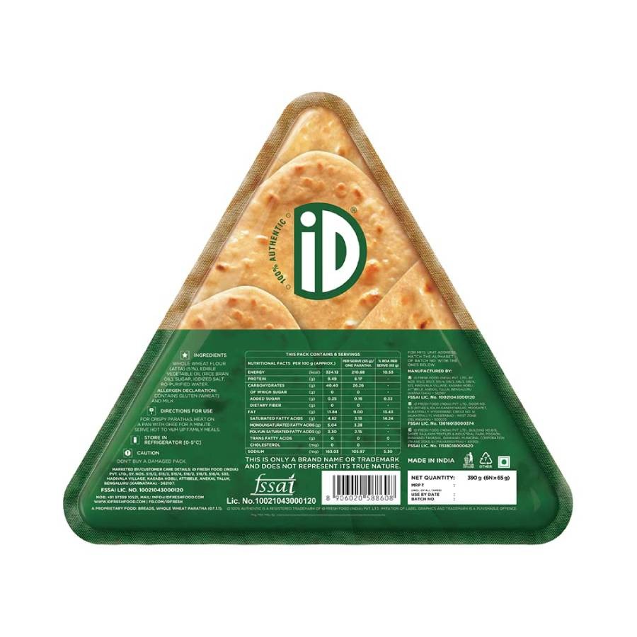 iD Fresh Homestyle Whole Wheat Paratha, 390 g-662