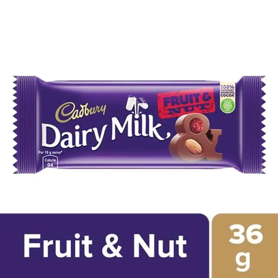 Cadbury Dairy Milk Fruit & Nut Chocolate Bar, 36 g-646