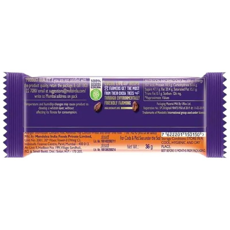 Cadbury Dairy Milk Roast Almond Chocolate Bar, 36 g-654