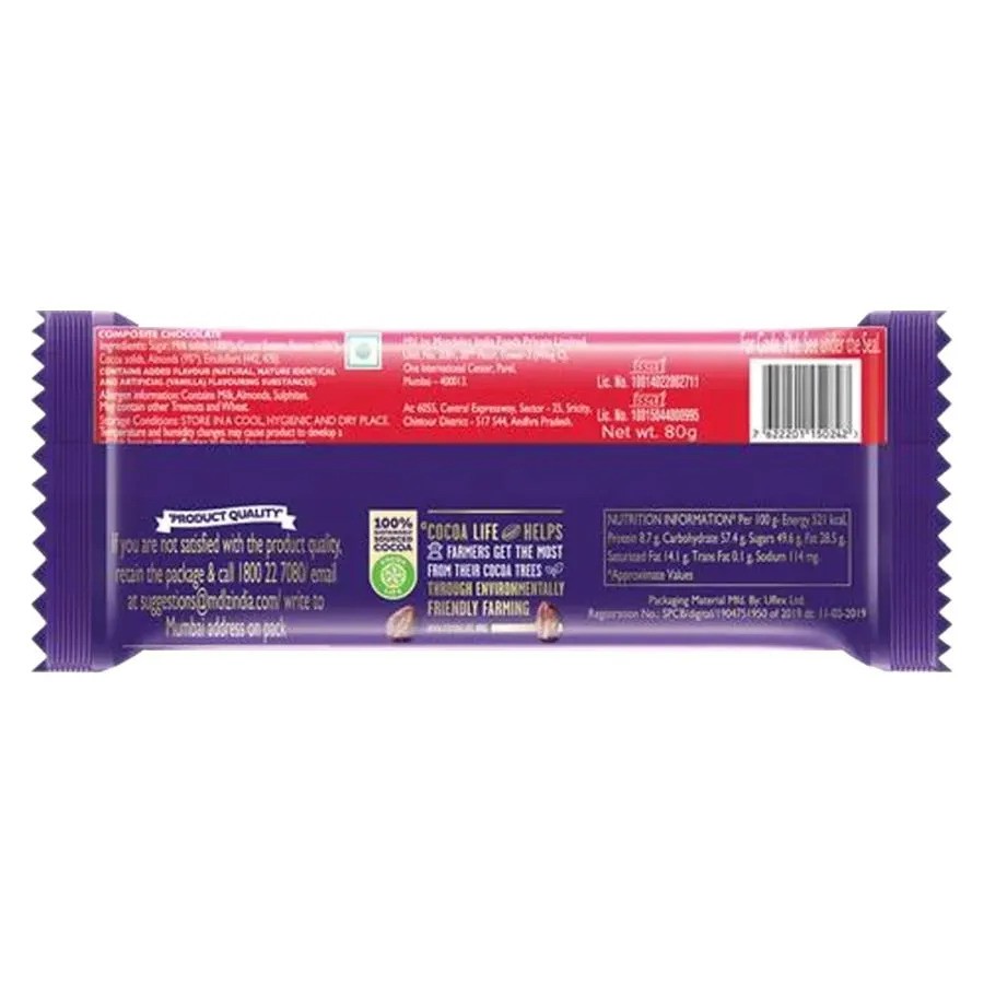 Cadbury Dairy Milk Fruit & Nut Chocolate Bar, 80 g-647