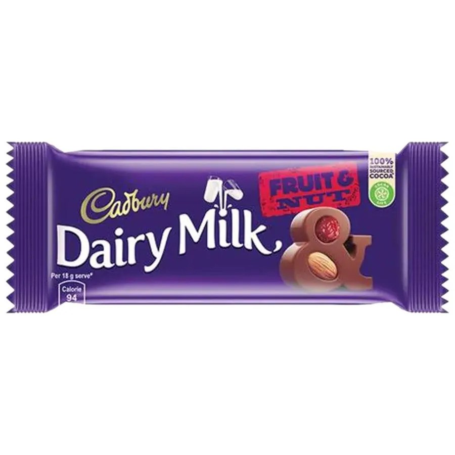 Cadbury Dairy Milk Fruit & Nut Chocolate Bar, 36 g