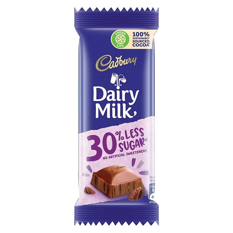 Cadbury Dairy Milk 30% Less Sugar, 43 g