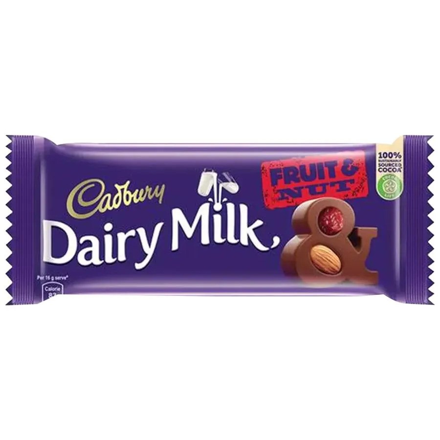 Cadbury Dairy Milk Fruit & Nut Chocolate Bar, 80 g