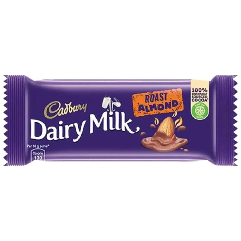 Cadbury Dairy Milk Roast Almond Chocolate Bar, 36 g