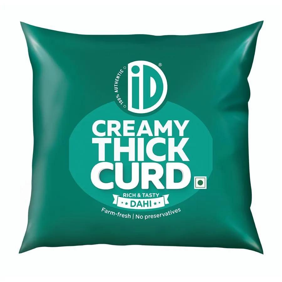 iD Fresh Creamy Thick Curd, 400 g Pouch